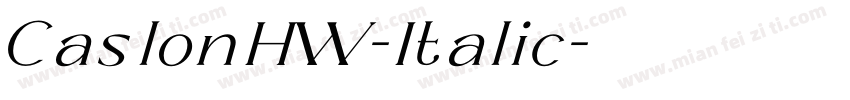 CaslonHW-Italic字体转换