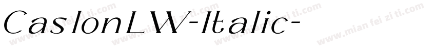 CaslonLW-Italic字体转换