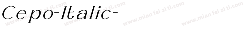 Cepo-Italic字体转换