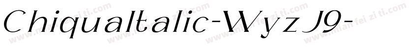 ChiquaItalic-WyzJ9字体转换