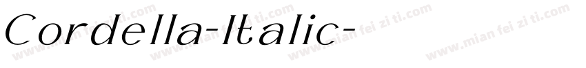 Cordella-Italic字体转换