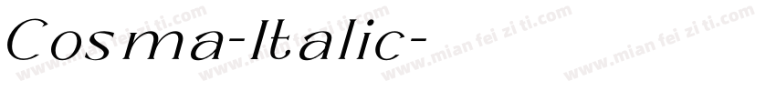 Cosma-Italic字体转换