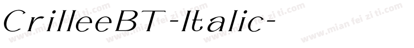 CrilleeBT-Italic字体转换