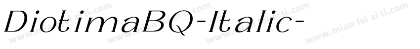 DiotimaBQ-Italic字体转换