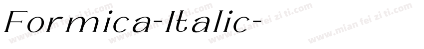 Formica-Italic字体转换