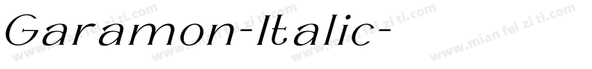 Garamon-Italic字体转换