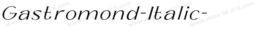 Gastromond-Italic字体转换