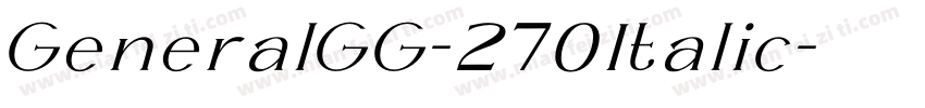 GeneralGG-270Italic字体转换