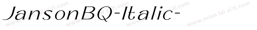 JansonBQ-Italic字体转换