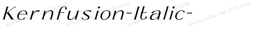 Kernfusion-Italic字体转换