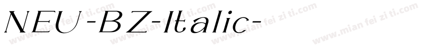 NEU-BZ-Italic字体转换