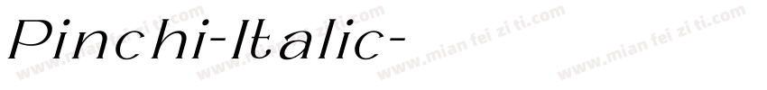 Pinchi-Italic字体转换