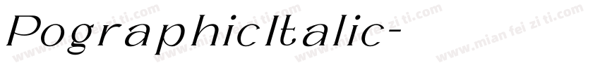 PographicItalic字体转换