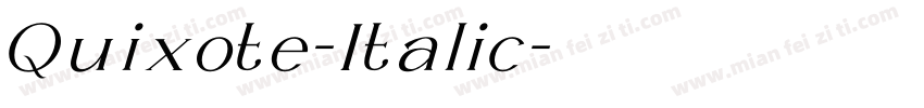 Quixote-Italic字体转换
