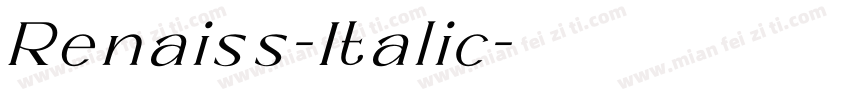 Renaiss-Italic字体转换