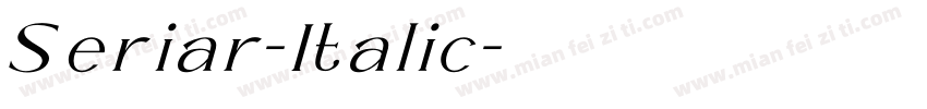 Seriar-Italic字体转换