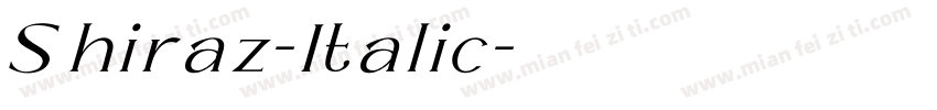Shiraz-Italic字体转换
