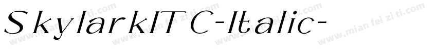 SkylarkITC-Italic字体转换