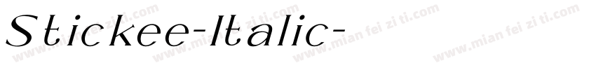 Stickee-Italic字体转换