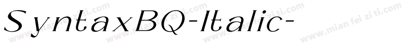 SyntaxBQ-Italic字体转换