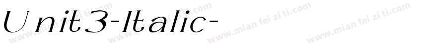 Unit3-Italic字体转换