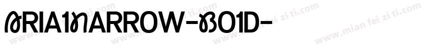 Aria1Narrow-Bo1d字体转换