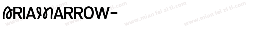 AriaINarrow字体转换