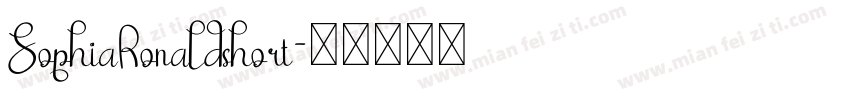 SophiaRonaldshort字体转换