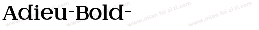 Adieu-Bold字体转换