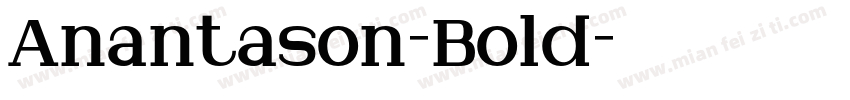 Anantason-Bold字体转换
