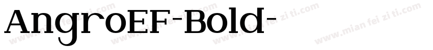 AngroEF-Bold字体转换