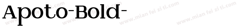 Apoto-Bold字体转换