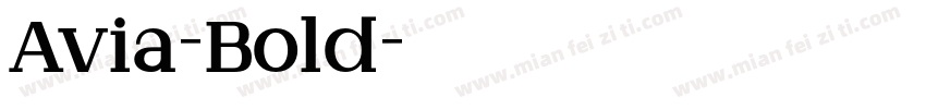 Avia-Bold字体转换