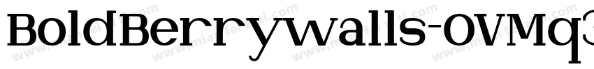 BoldBerrywalls-OVMq3字体转换