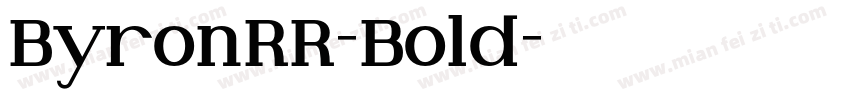 ByronRR-Bold字体转换