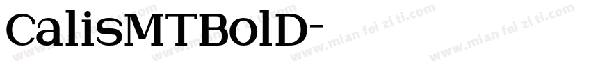 CalisMTBolD字体转换