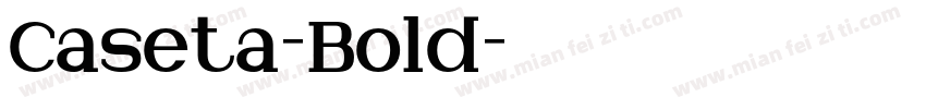 Caseta-Bold字体转换
