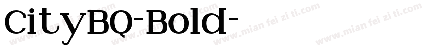 CityBQ-Bold字体转换