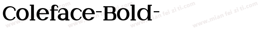 Coleface-Bold字体转换