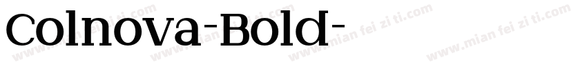 Colnova-Bold字体转换