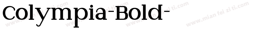 Colympia-Bold字体转换