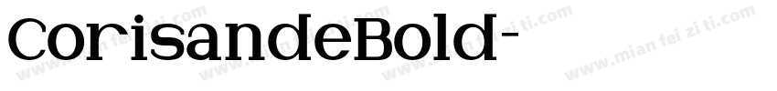 CorisandeBold字体转换