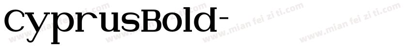 CyprusBold字体转换