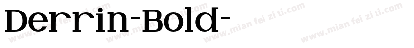 Derrin-Bold字体转换