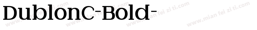 DublonC-Bold字体转换