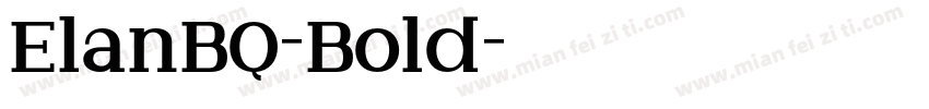 ElanBQ-Bold字体转换
