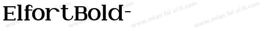 ElfortBold字体转换