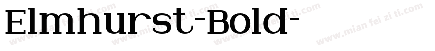 Elmhurst-Bold字体转换