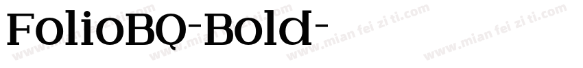 FolioBQ-Bold字体转换
