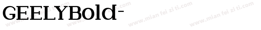 GEELYBold字体转换